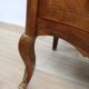 Commode sauteuse vintage scandinave en bois et marbre rose, années 1960