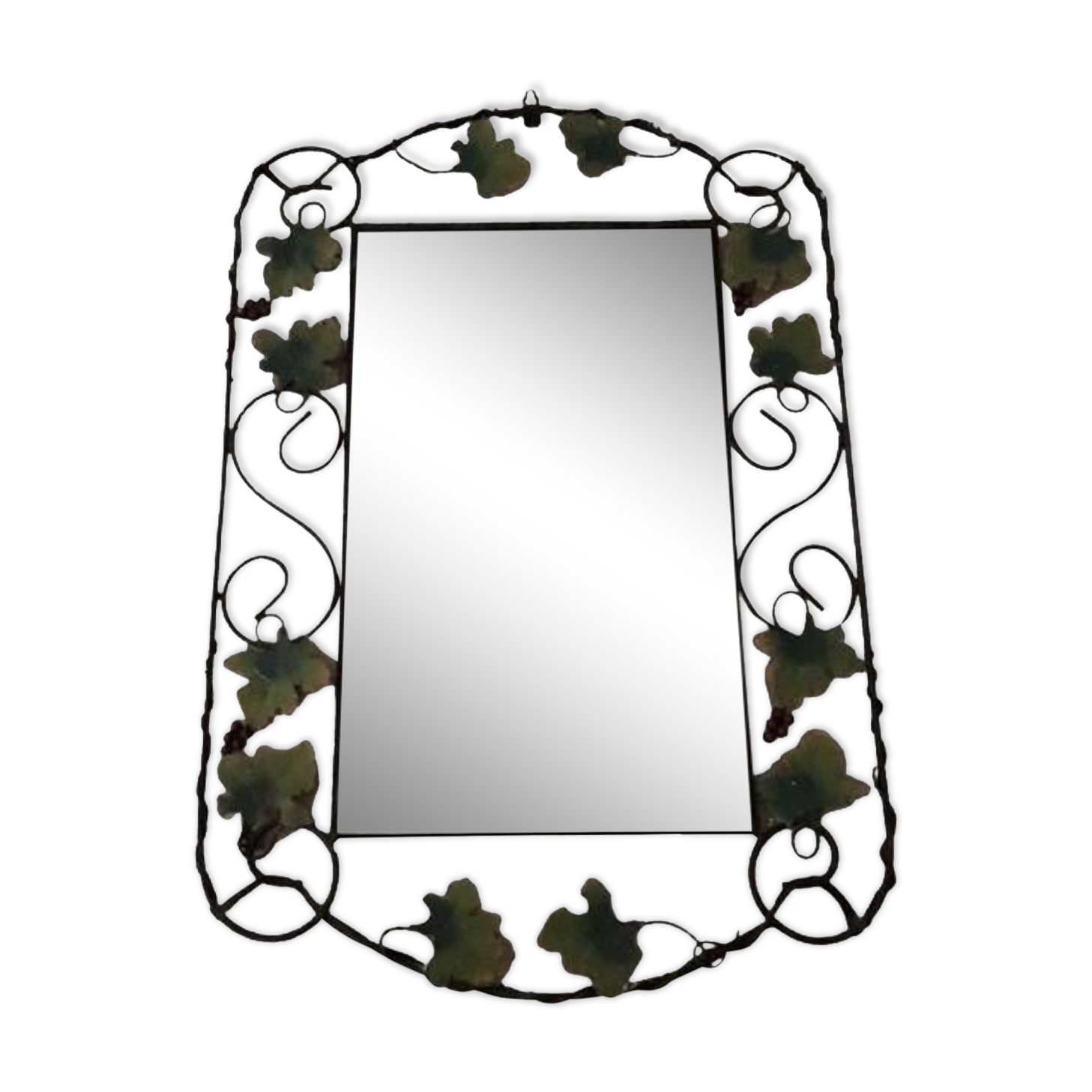 Vintage wrought iron mirror.