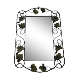 Vintage wrought iron mirror.