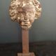 Sculpture. Ancient wooden angel head.