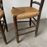 Trio rustic chairs in oak straw