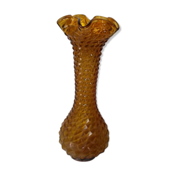 Yellow glass vase