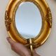 Pair of Mid Century Swedish Gilded Wooden Sconces with Mirror