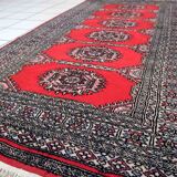 Vintage carpet uzbek bukhara handmade 92cm x 186cm 1970s