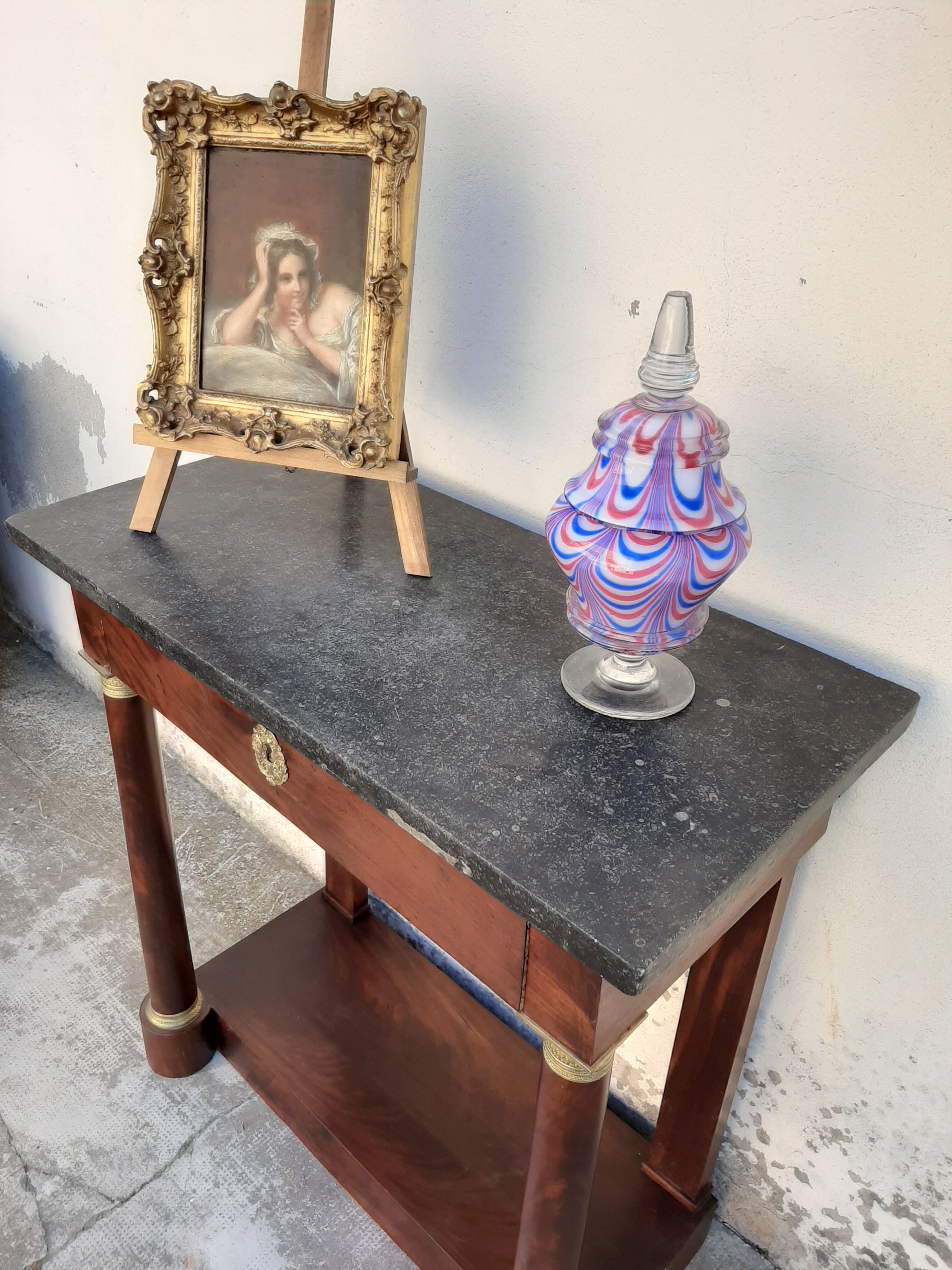 Empire console with column 1900