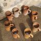 Mug in enamelled stoneware