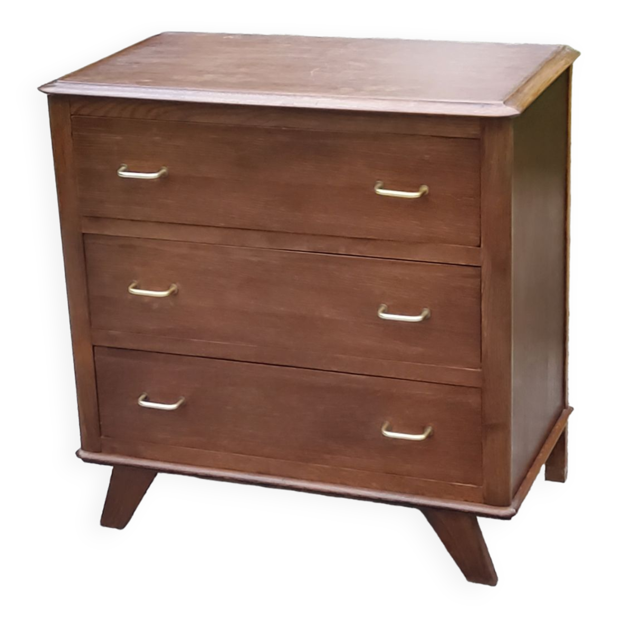 Vintage oak chest of drawers legs compass 3 drawers from the 50s