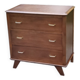 Vintage oak chest of drawers legs compass 3 drawers from the 50s