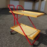 Trolley bar rolling table vintage design 80s