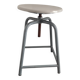 Tabouret d'atelier en métal et bois réglable en hauteur
