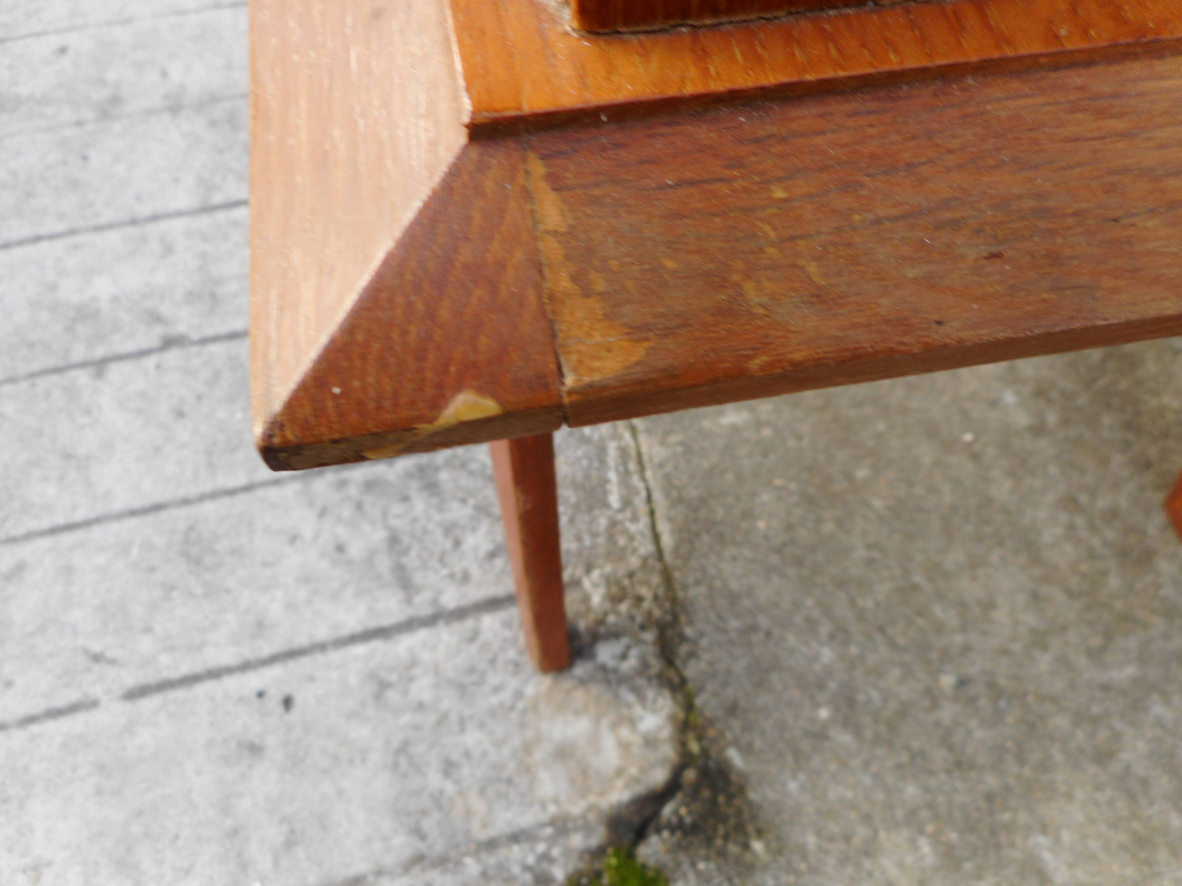 Vintage bedside in light wood