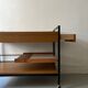 Desserte scandinave en bois et métal design 1970