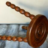 Vintage solid-turned wood tripod tripod