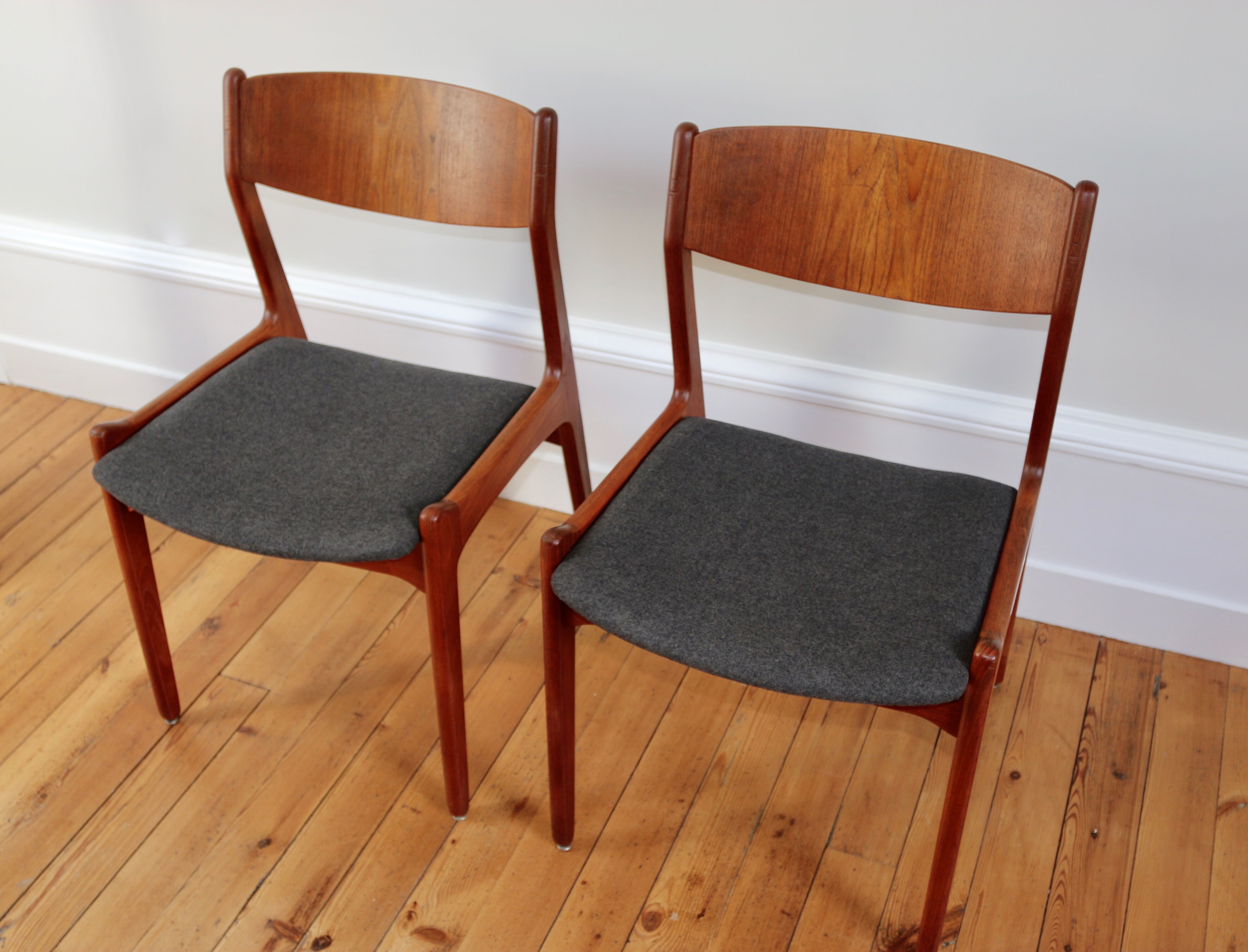 Paire de chaises scandinaves teck années 60 Soro Stole Fabrik