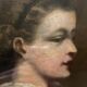 HST/P painting "Family portrait, Young woman" 19th century + frame