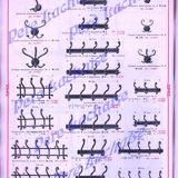 Thonet 3-patéres wall coat holder with bars, signed, circa 1900