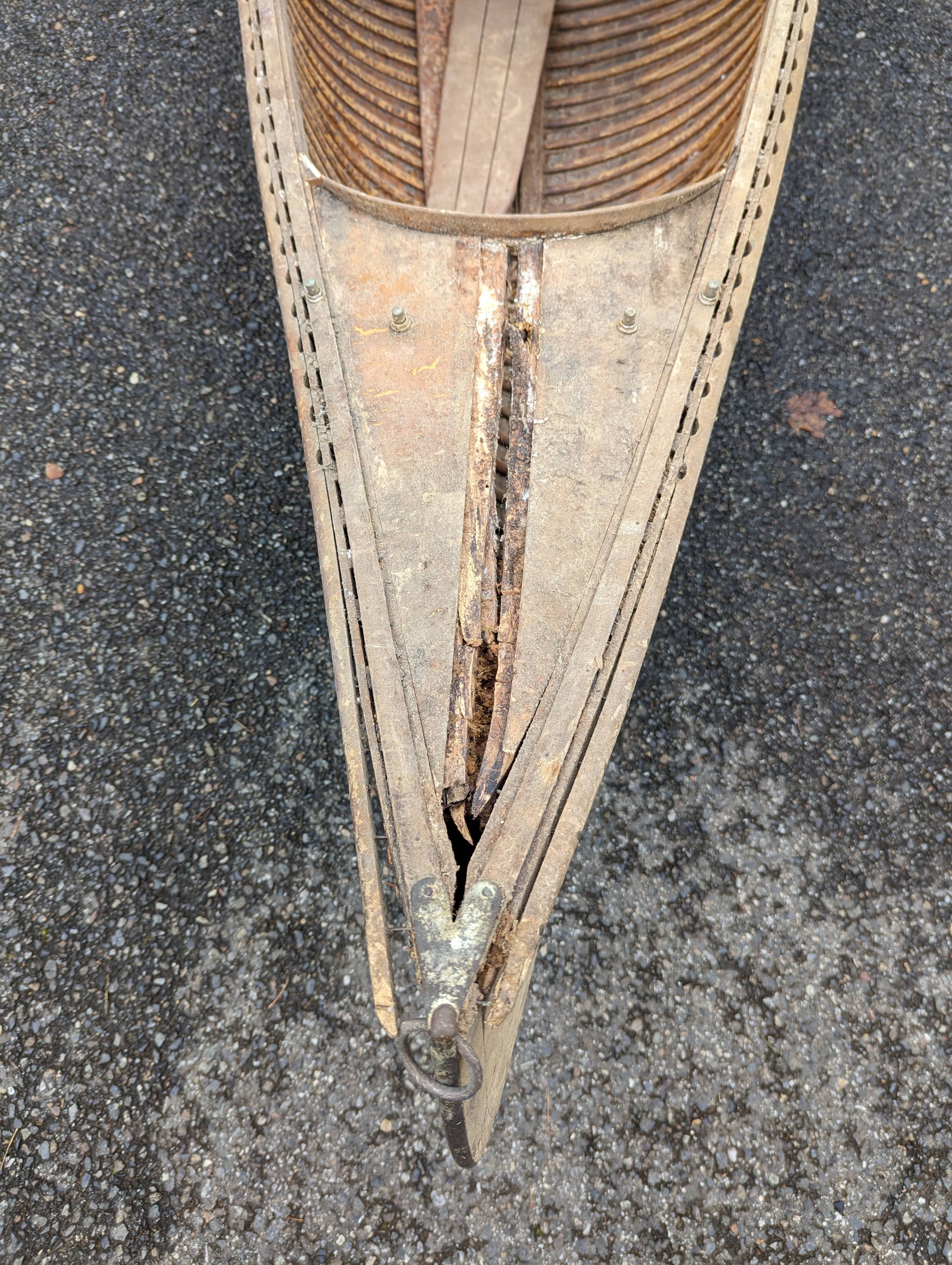 Large canoe Chauviére 1900 + 5 Pair of paddle