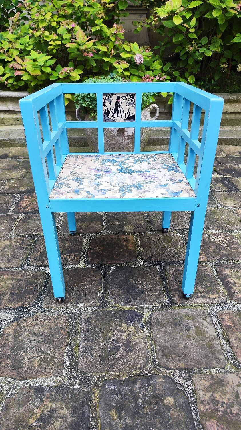 Armchair by Paul Poiret, Martine workshop edition, Georges Lepape decor - 1920