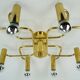 large 1970s sputnik brass CEILING LAMP 8-light ceiling fixture