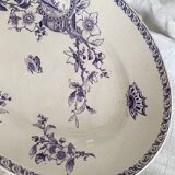Plat ovale u&cie sarreguemines décor wallace
