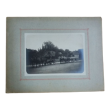 Old photograph 1900 stagecoach omnibus and horses Western Railway Company