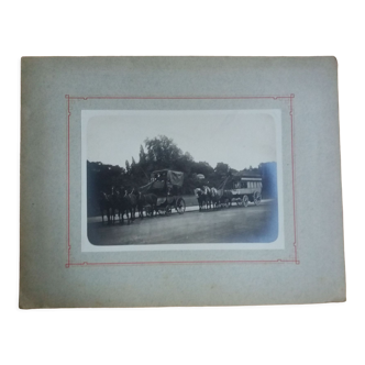 Old photograph 1900 stagecoach omnibus and horses Western Railway Company