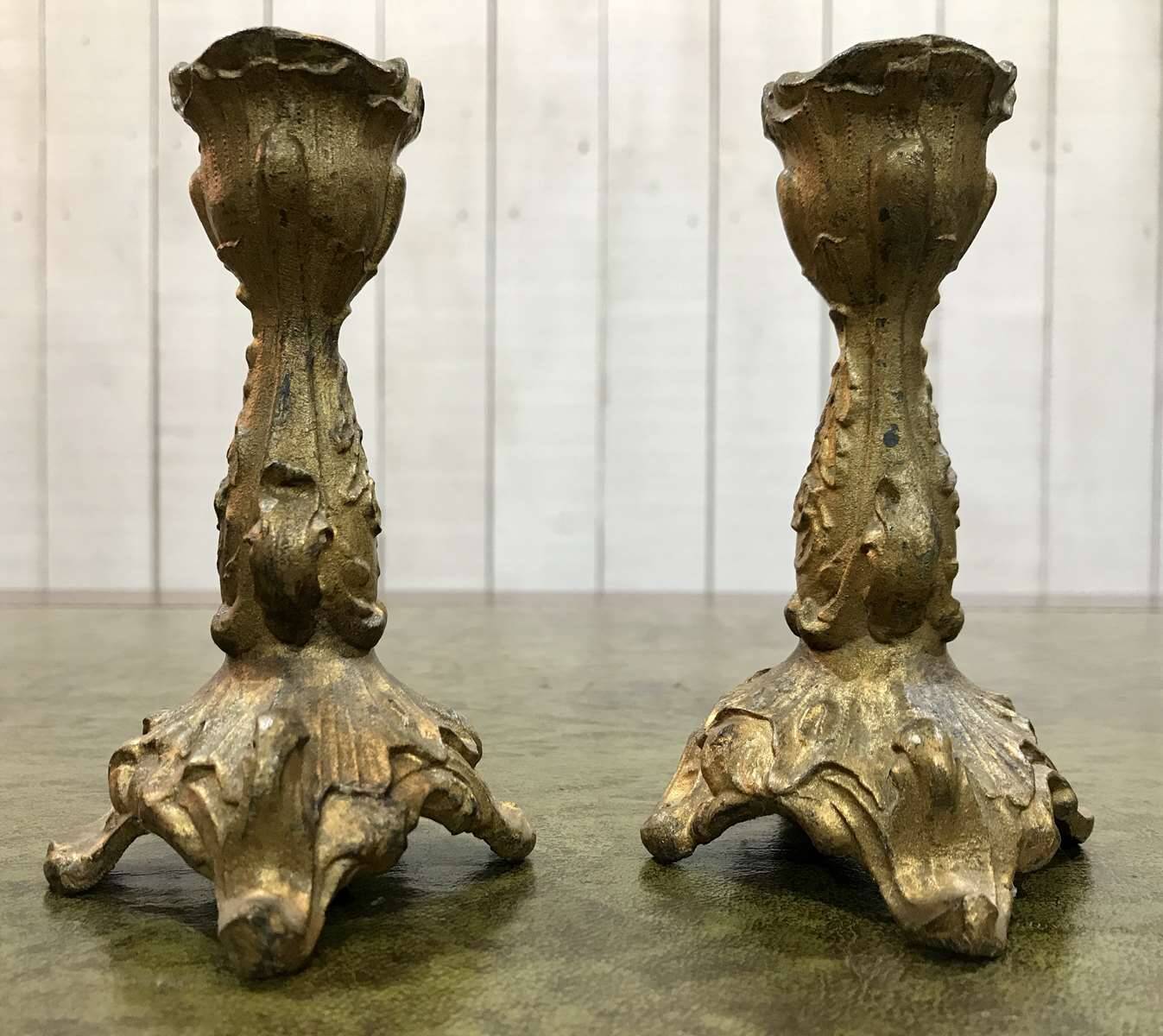 Pair of bronze candlesticks from the 50s