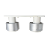 Ceiling lamp indus 2 large spots with a lampshade reflector aluminum
