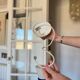 Vintage Italian Diabolo Glass Pendant Light