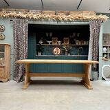Large antique solid oak monastery table (renovated)