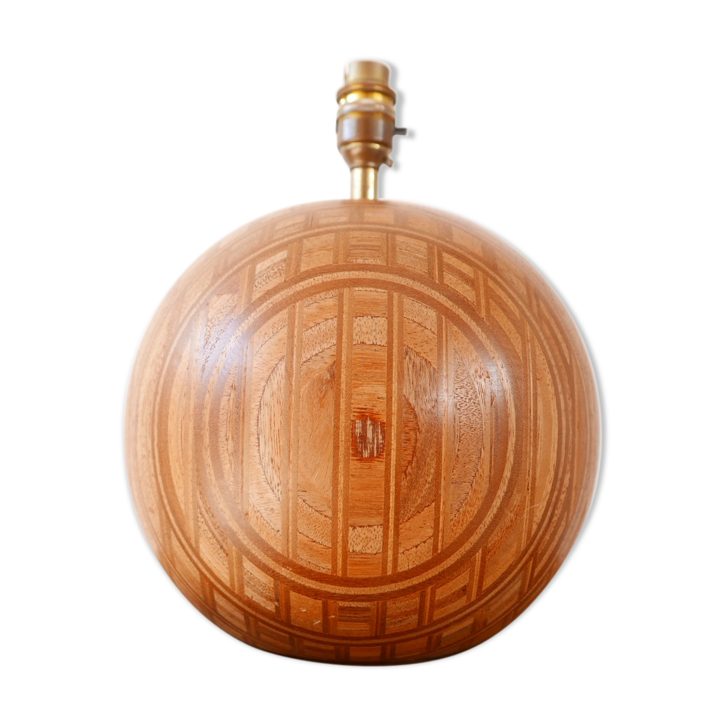 Danish Mid-Century Wooden Globe Table Lamp by Dyrlund