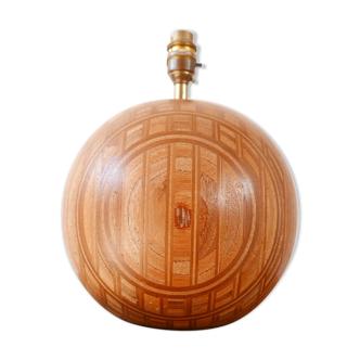 Danish Mid-Century Wooden Globe Table Lamp by Dyrlund