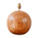 Lampe danoise de table en bois globe de mi-siècle par Dyrlund