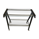 Mahogany and glass side table