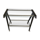 Mahogany and glass side table