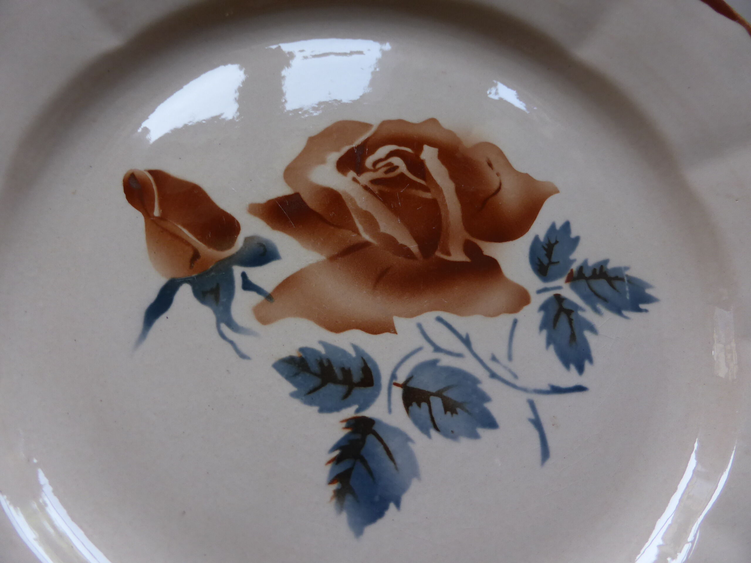 6 flat plates of Digoin Sarreguemines