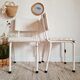 Vintage rattan bistro chairs white and metal