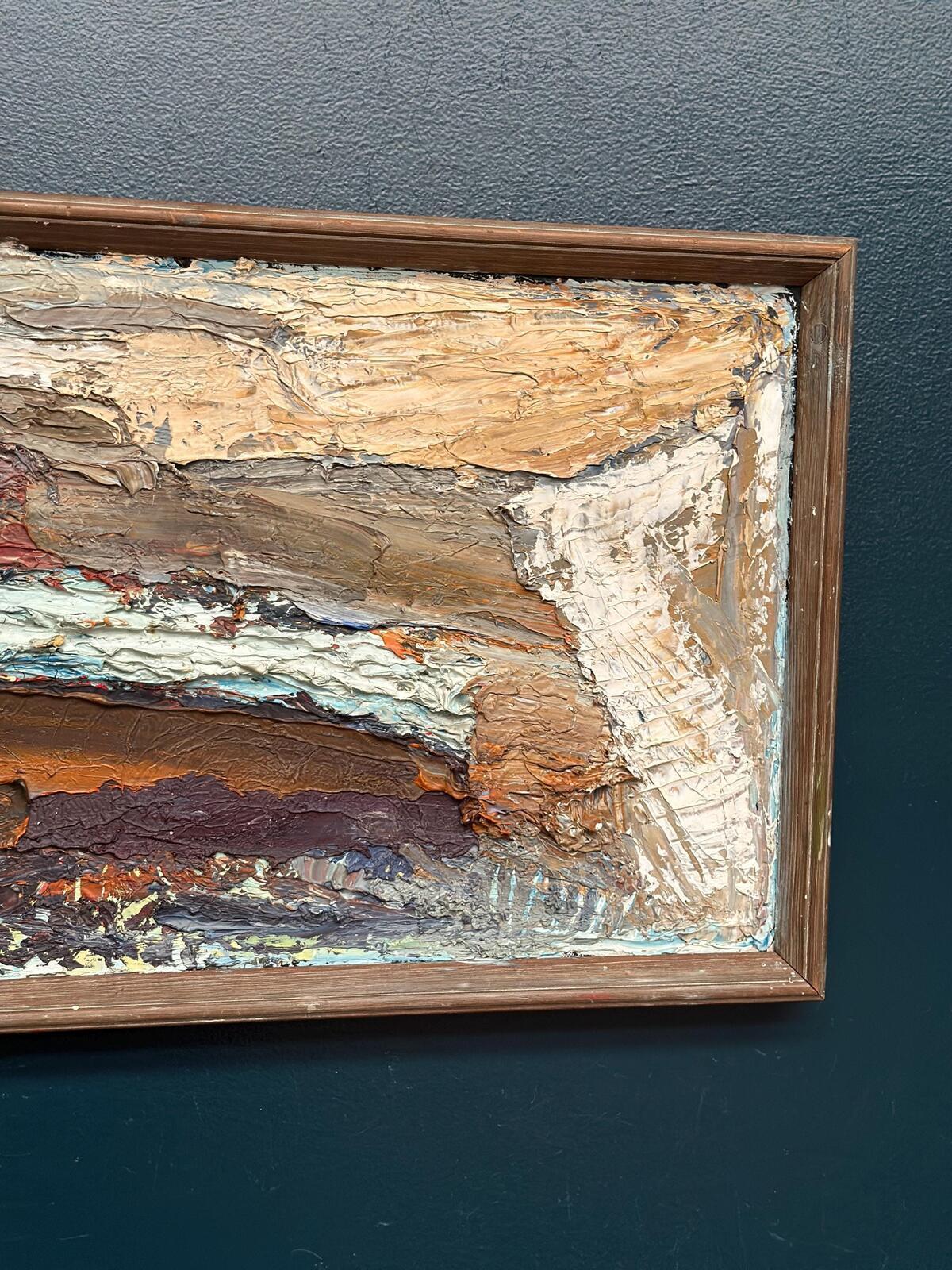 Original Swedish Oil On Canvas – “Abstract Composition” – Vintage & Framed