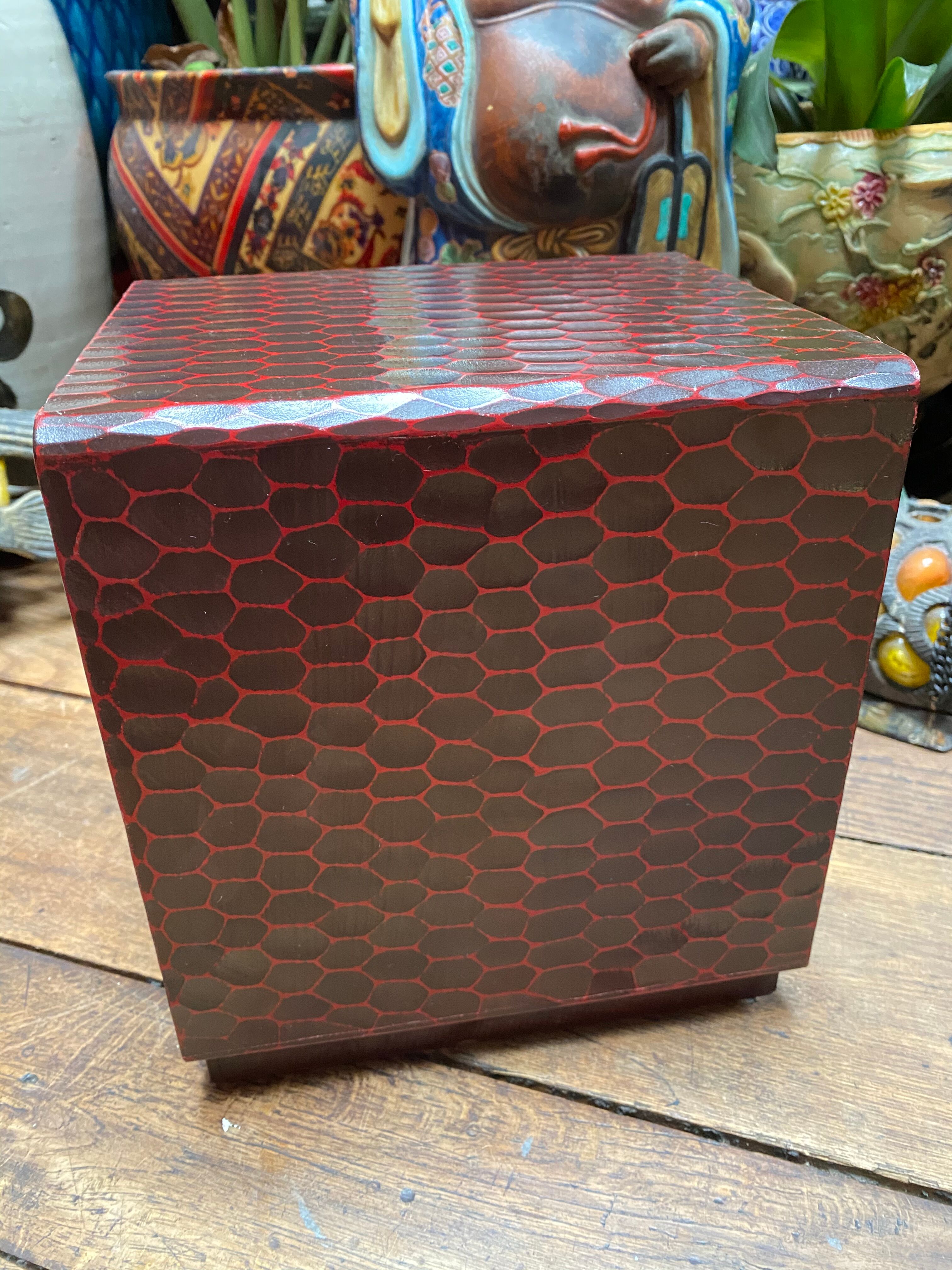 Jewelry box Box Japanese Tansu vintage carved wood