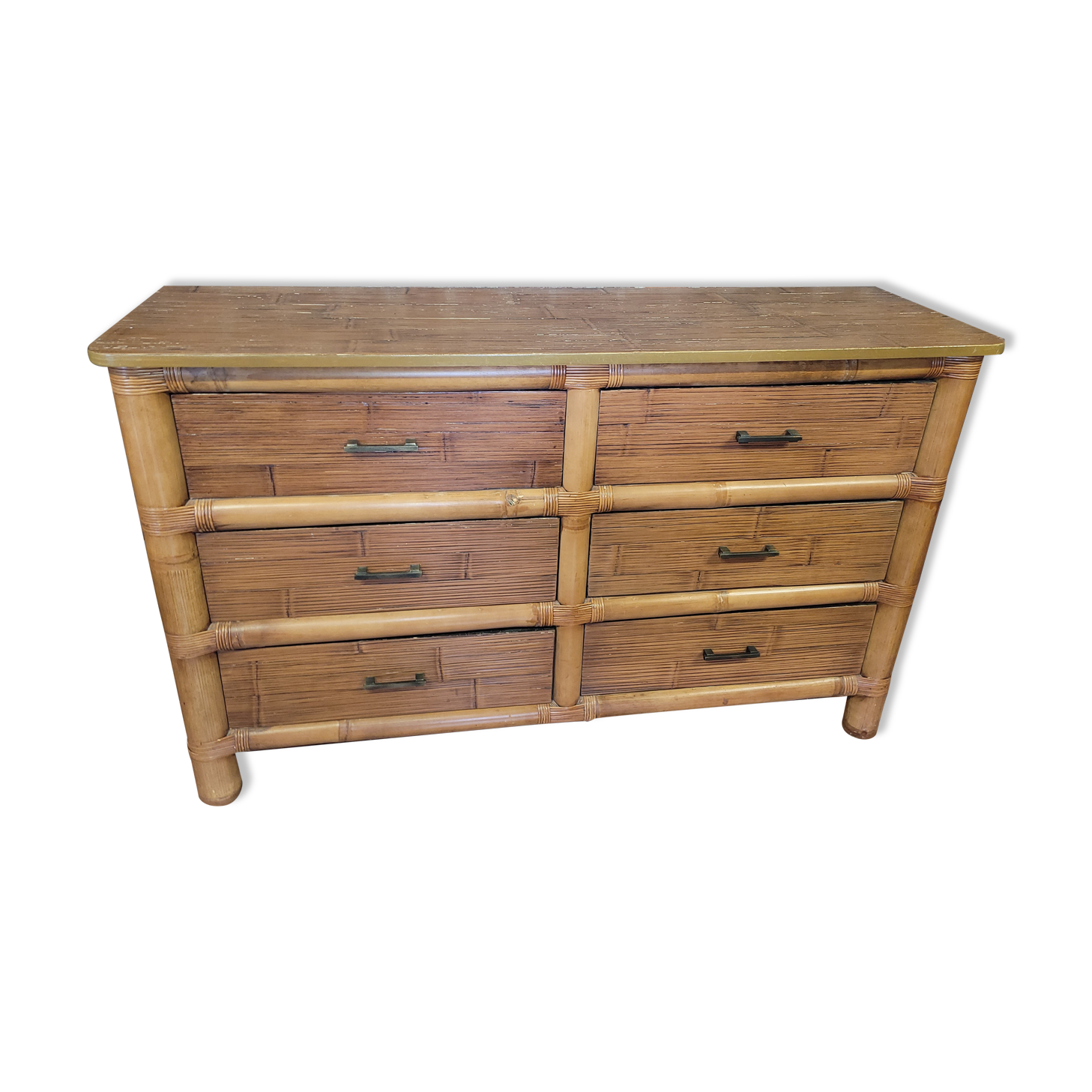 Bamboo chest of drawers