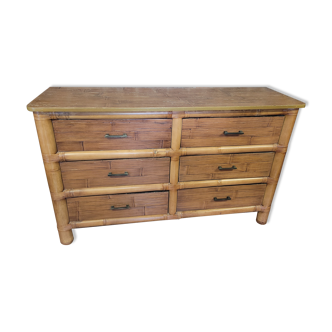 Bamboo chest of drawers