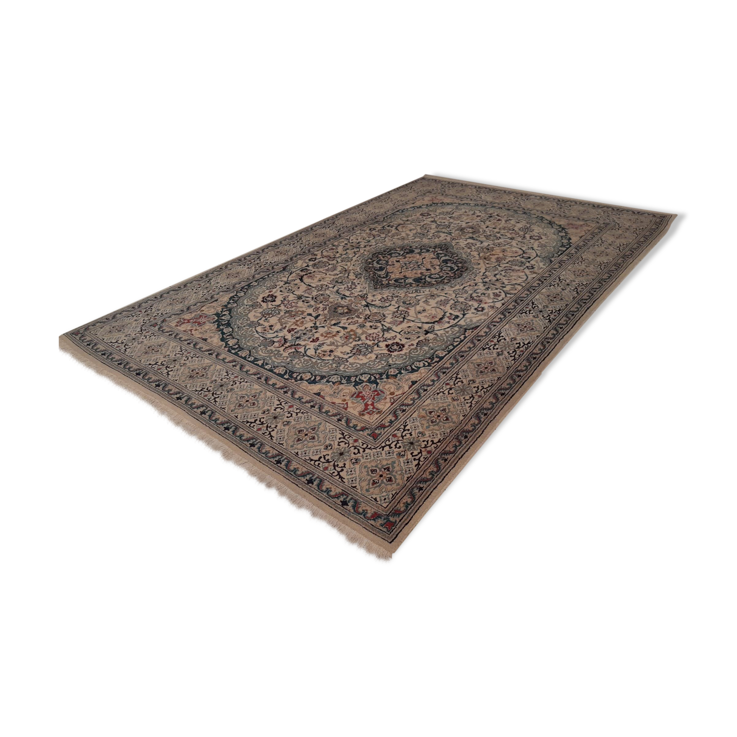 Handmade Persian Nain carpet 310x197cm