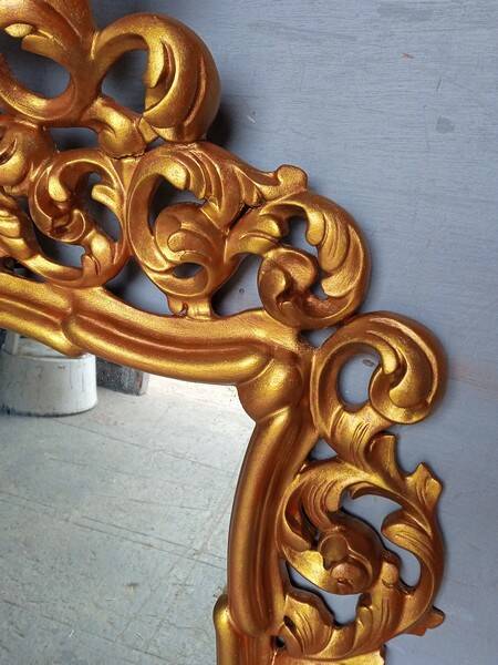 Baroque mirror Louis XV gilded wood ep XIX em - 105 cm