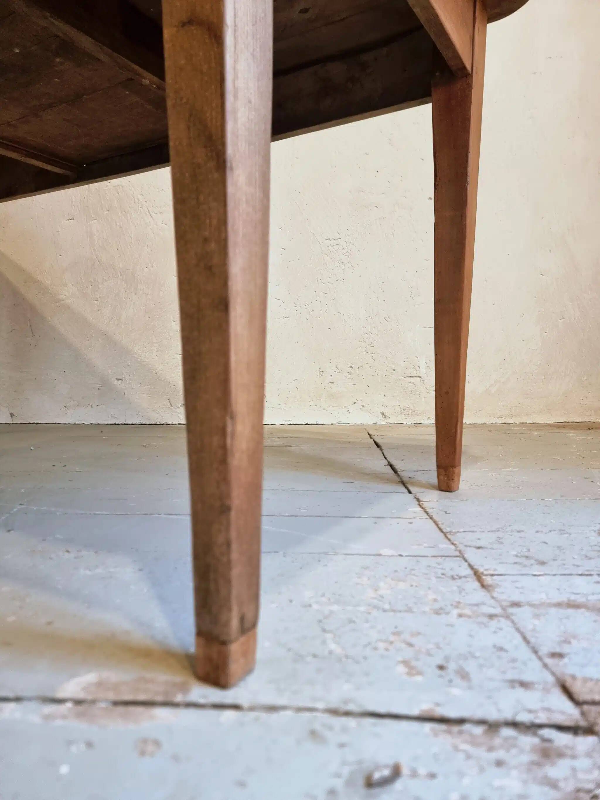Antique French cherry wood dining table, early 20th century