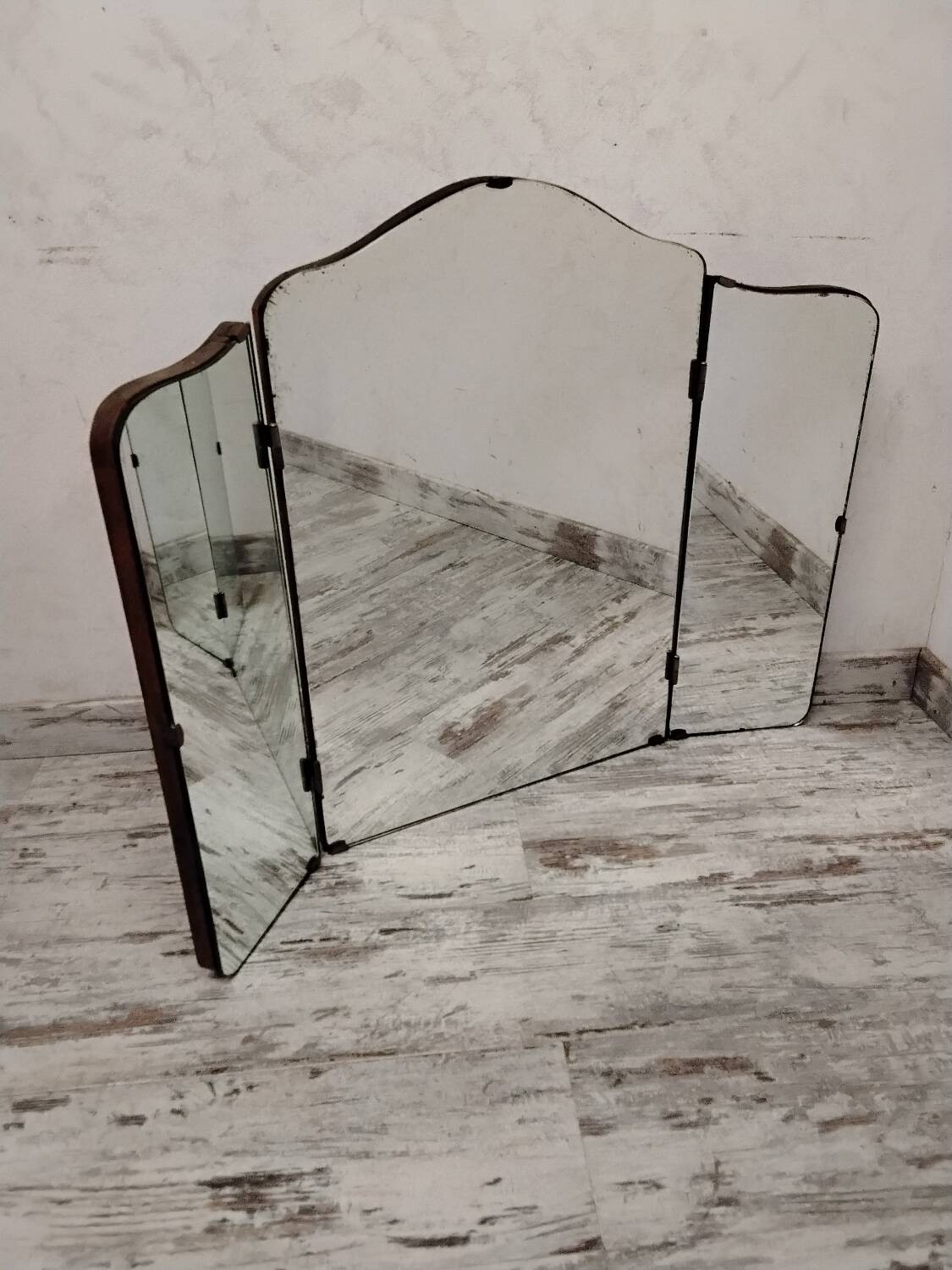 Grand miroir triptyque art déco