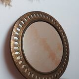 Oriental brass mirror
