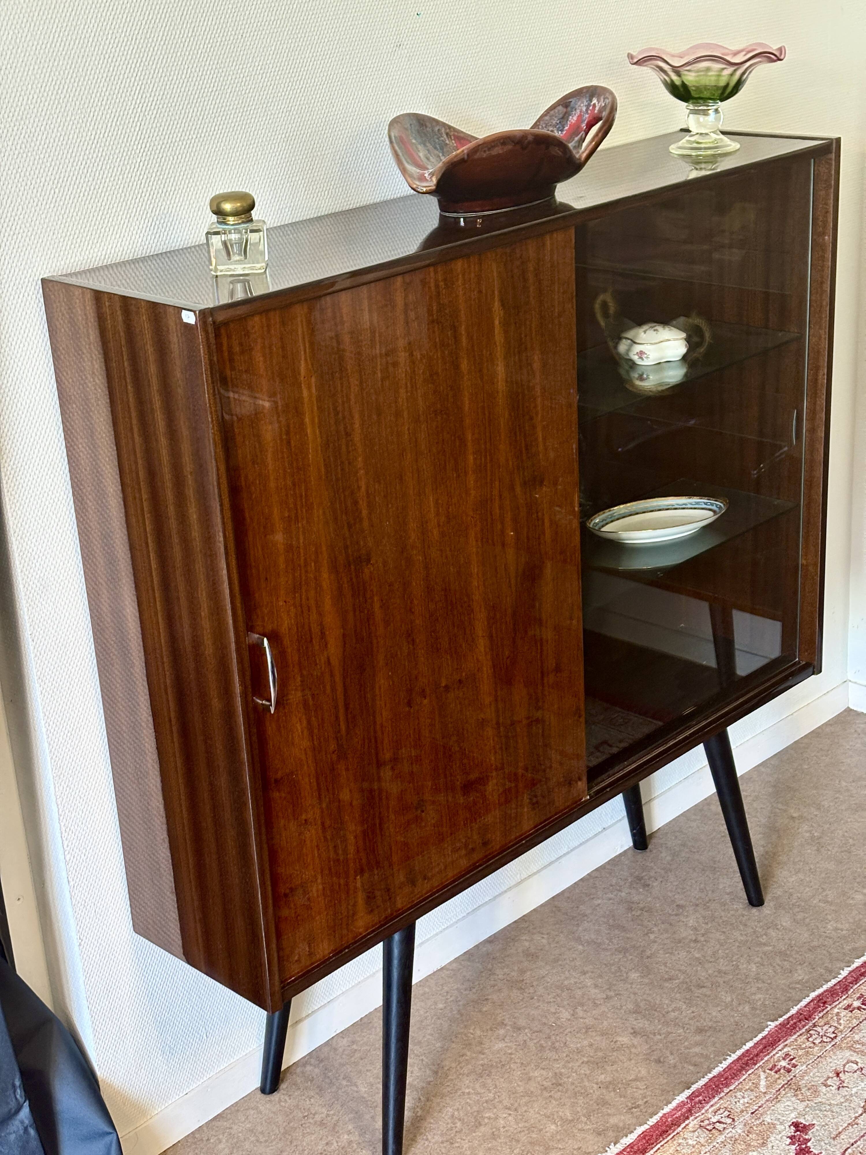 Vintage Violetta display cabinet – modernist design, 1960s