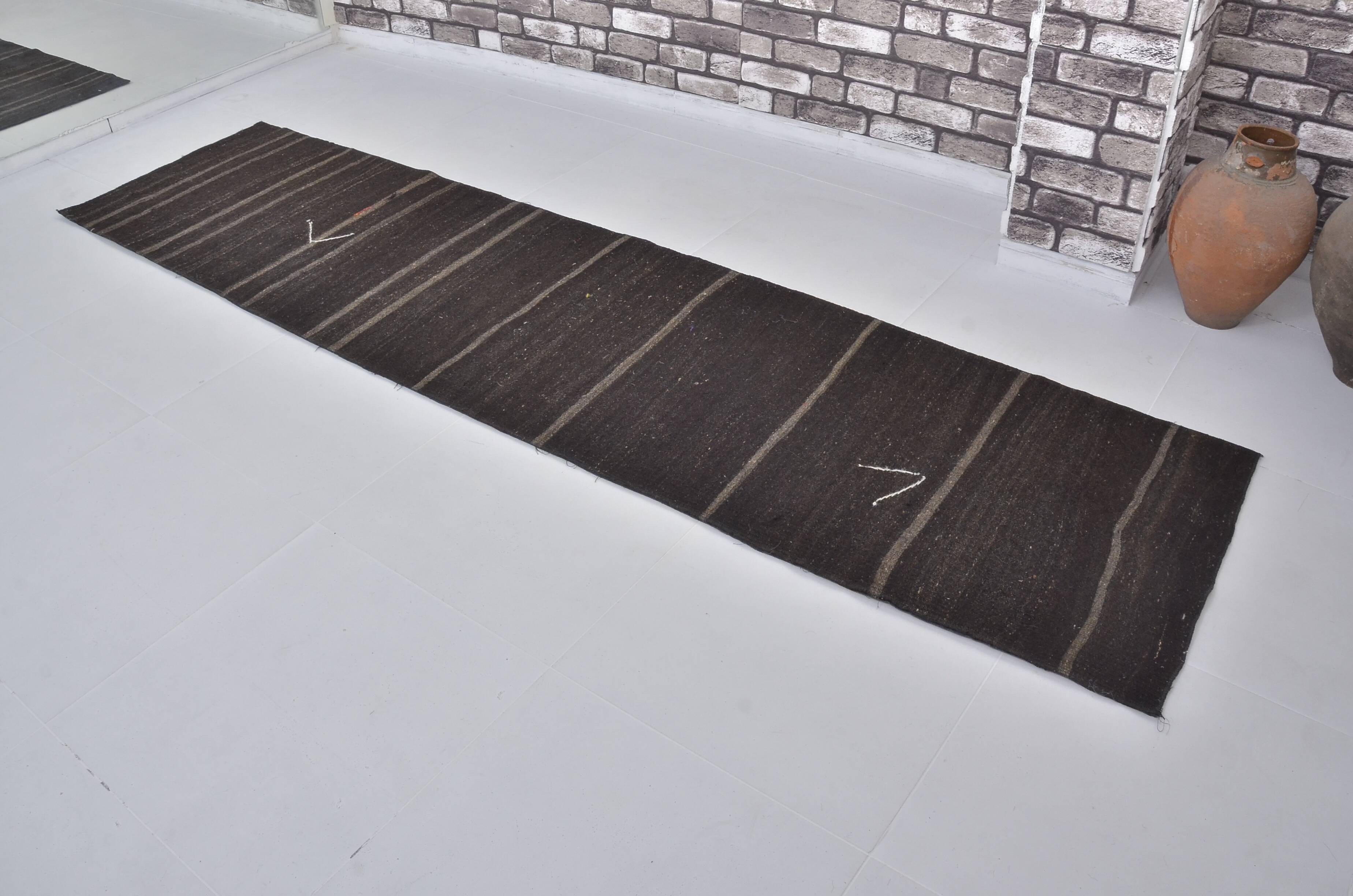 Oushak Black Vintage Kilim Rug Sku3823