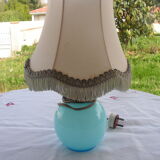 BLUE OPALINE BEDSIDE LAMP