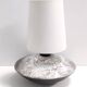 Postmodern Handmade Grey Raku Ceramic Table Lamp, Signed, Italy